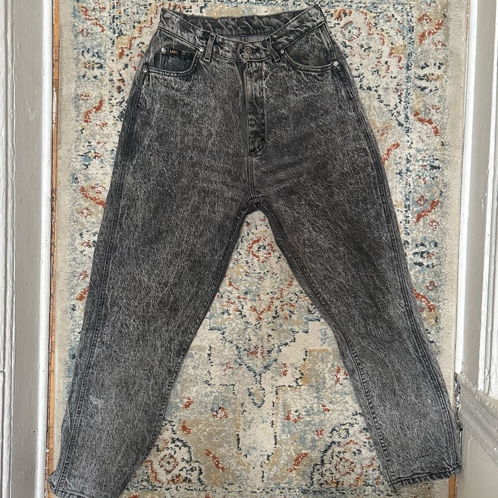 Men's Black Acid Wash Jeans